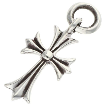 Chrome Hearts Tiny CH Cross Charm Silver Necklace Top