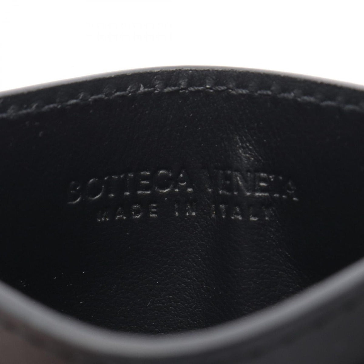 Bottega Veneta Card Case Intrecciato Black Leather — view 4