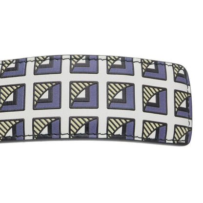 Prada Triangle Logo Plate Leather Choker Men's M