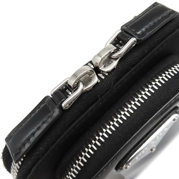 Prada Shoulder Bag Re-Nylon Smartphone Case Nylon Leather Black Silver Hardware