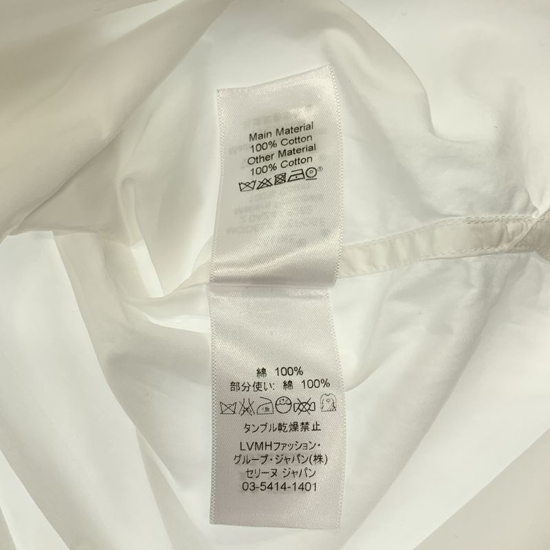 Celine - Phoebe Period Band Collar Tuxedo Shirt - 34 - White - Women's