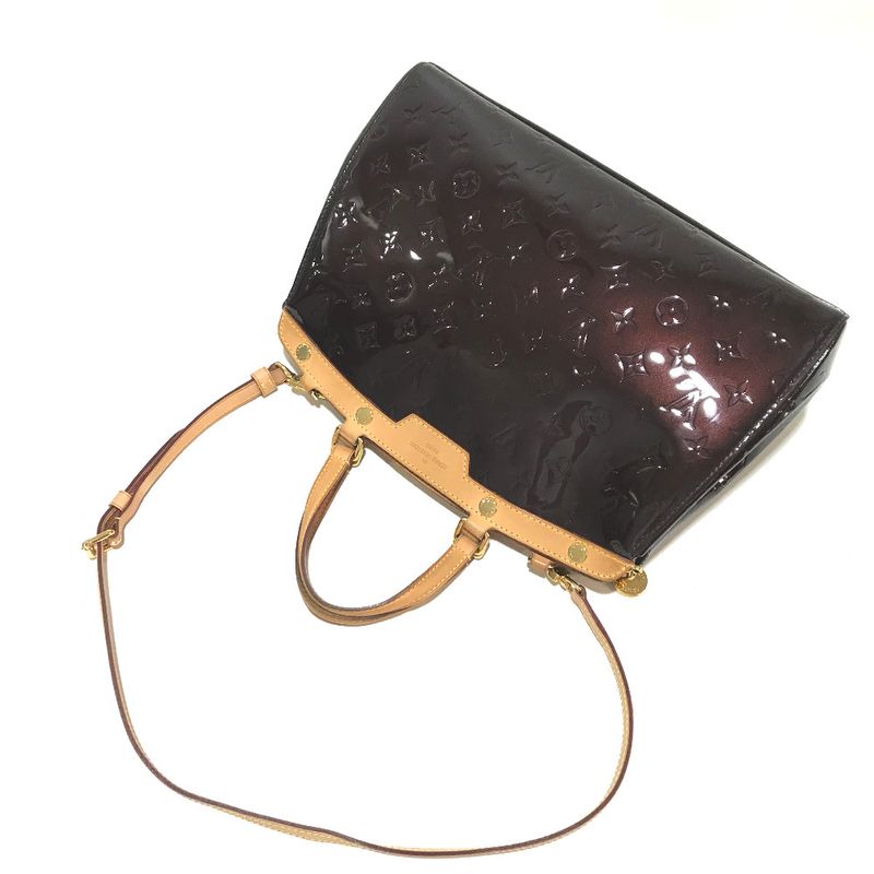 Louis Vuitton Handbag Blair MM M91455 Monogram Vernis Purple Taille Dombre