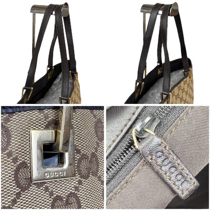 Gucci Mini Tote Bag GG Canvas Leather Brown Beige Shoulder