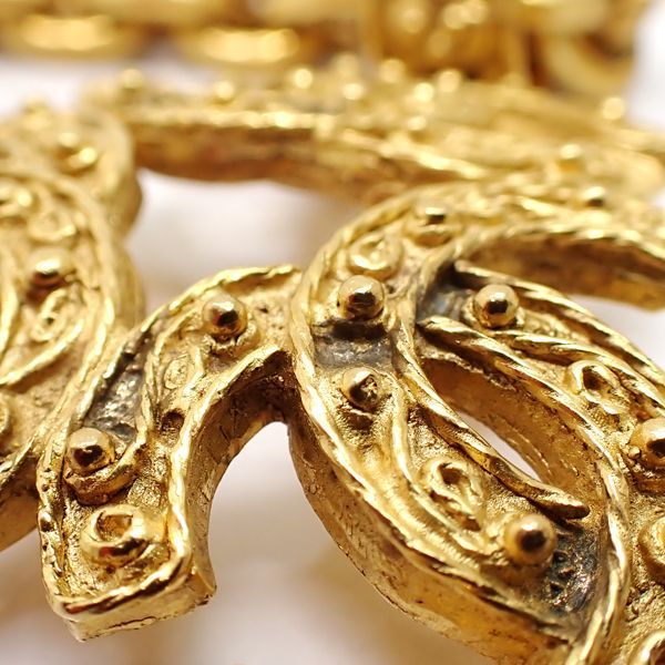 Chanel Necklace 94A Triple Coco Mark Large Long Chain Vintage Chanel