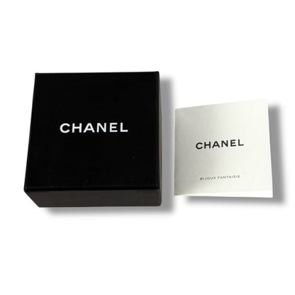 Chanel Coco Mark Rhinestone Earrings Gold Hardware Round Shape Circle