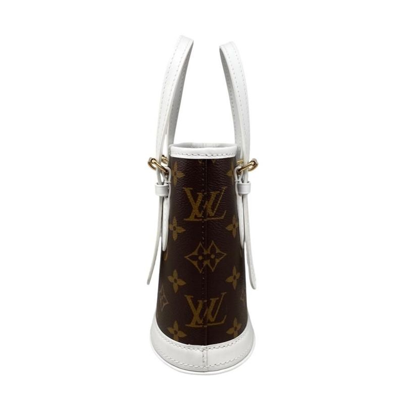 Louis Vuitton Handbag Shoulder Bag Nano Bucket M81489 Monogram White Louis