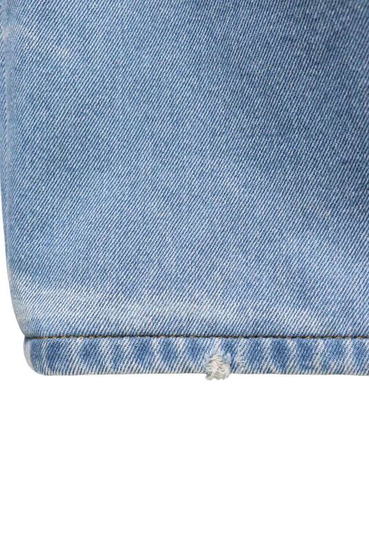 Prada Gfp509 Triangle Logo Plate Wide Leg Jeans Denim Pants Women 26