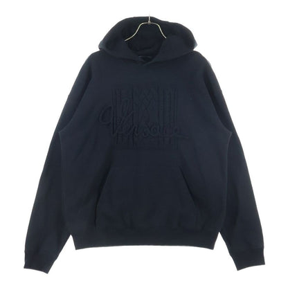 Versace Knit Logo Embroidery Pullover Sweatshirt Hoodie Black