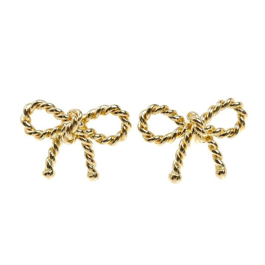 Tiffany & Co 18K Yellow Gold Twisted Ribbon Earrings