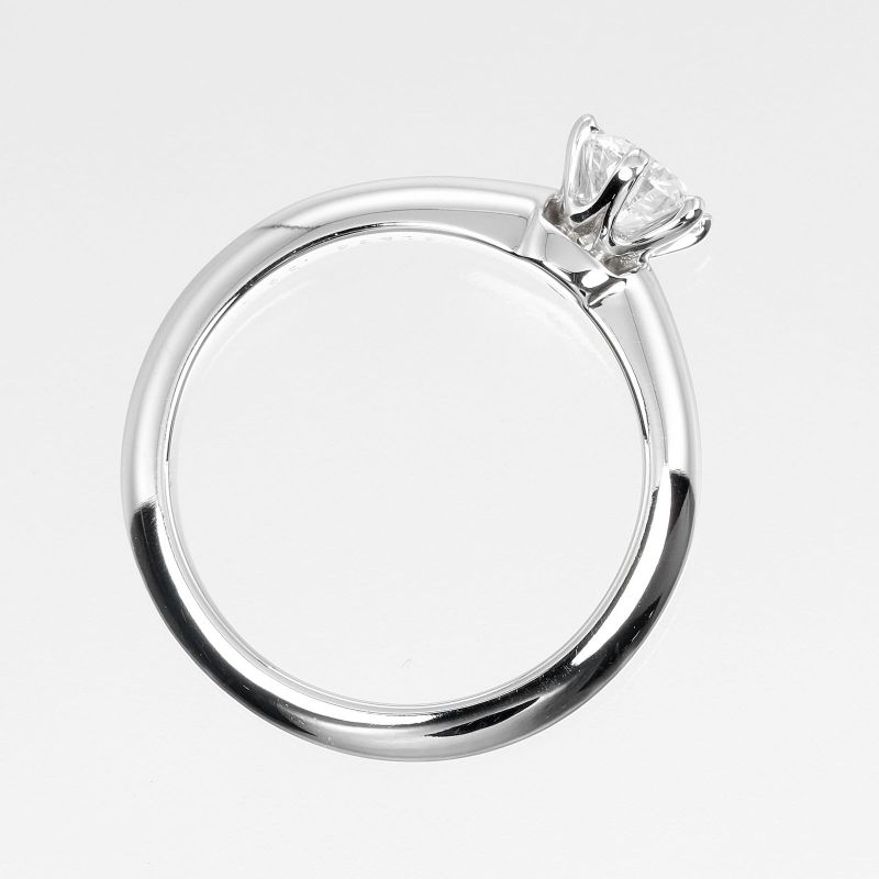 Tiffany & Co Solitaire 0.39ct Vs1/e/goog Pt950platinum X Diamond #6.5 Ladies
