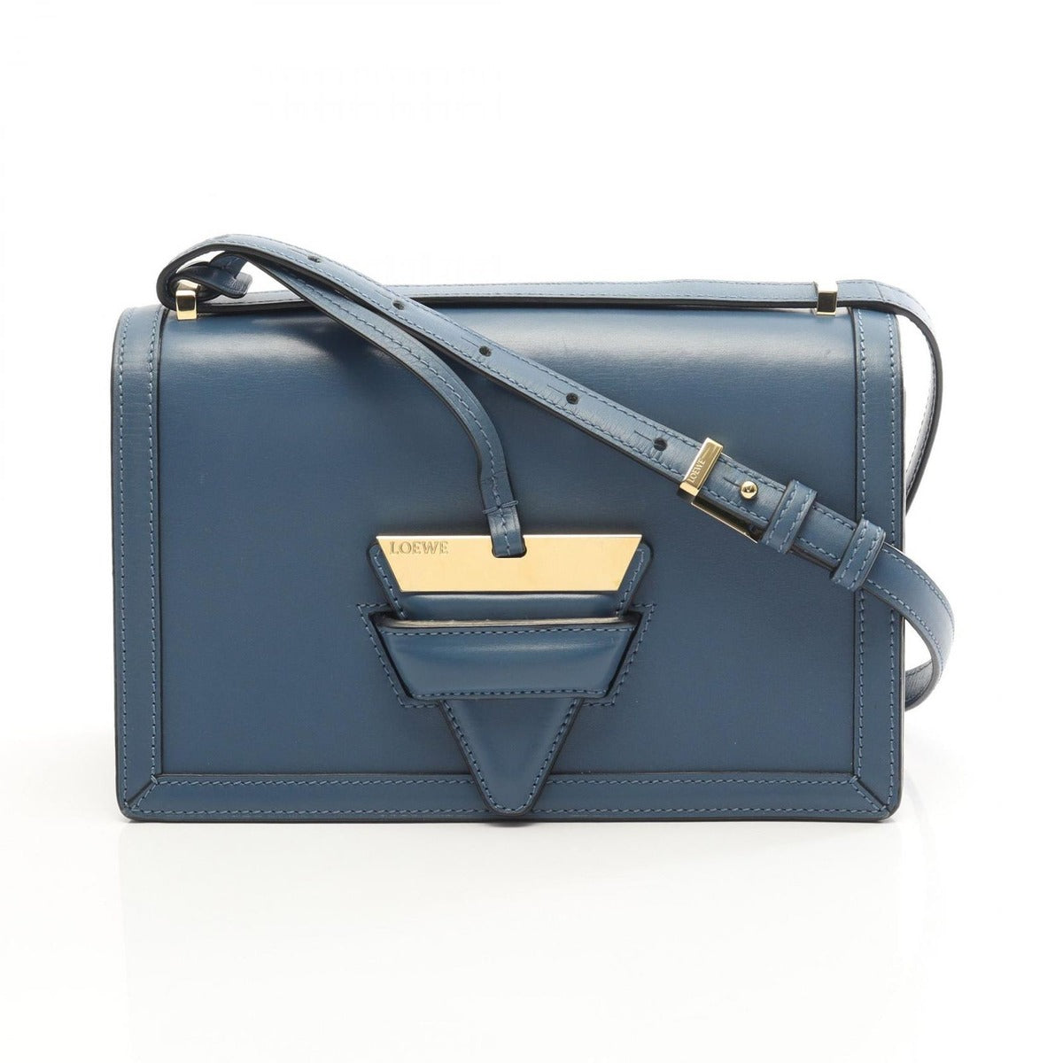 Loewe Shoulder Bag Barcelona Blue Leather