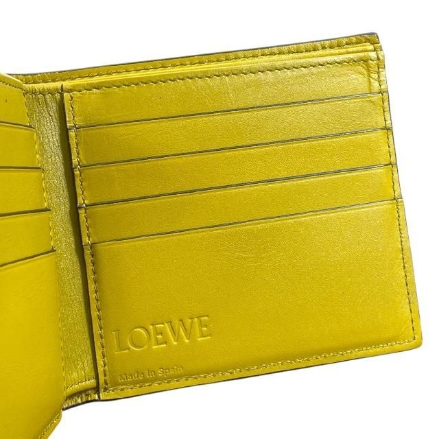 Loewe Wallet Fold Wallet Signature Bifold Compact Wallet Billfold Logo Leather