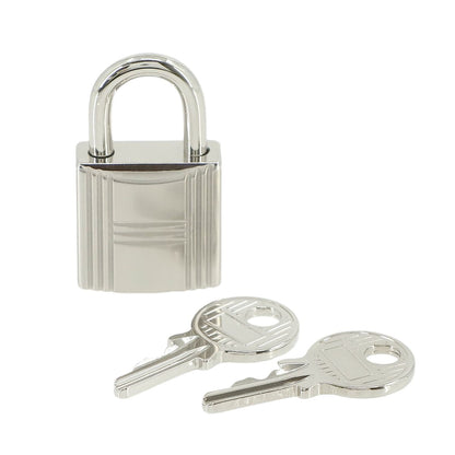 Hermes Cadena Key Set Padlock Silver Lock