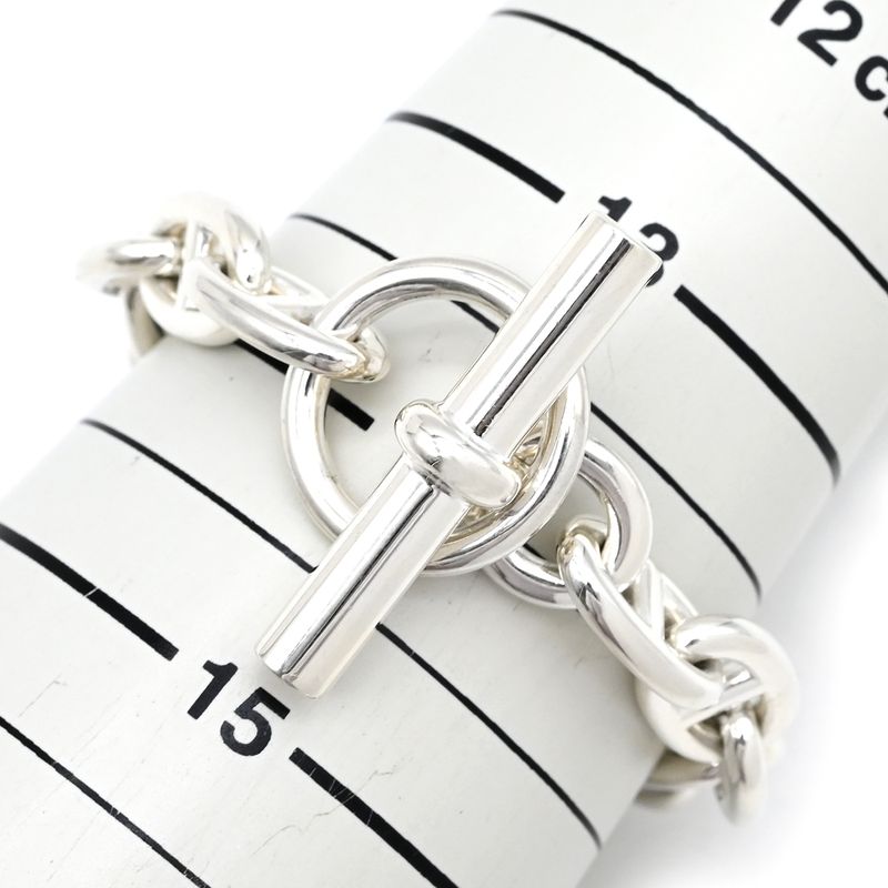 Hermes Bracelet Chaine D'ancre MM Silver 925 Silver 13 Frames Star Ring Silver