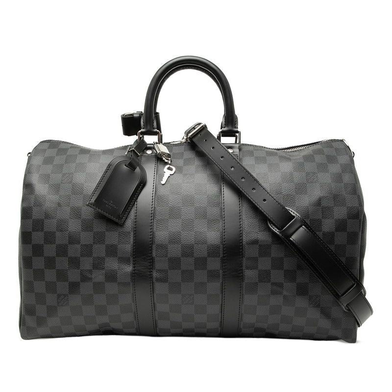 Louis Vuitton Damier Graphite Keepall Bandouliere 45 Boston Bag Shoulder