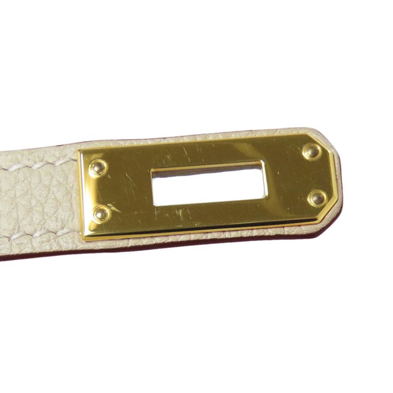 Hermes Birkin 25 Cles Gold Hardware Handbag Togo Women