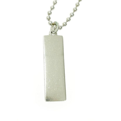 Tiffany & Co Silver Atlas Bar Ball Chain Necklace 15.2g 925 Engraved 434300