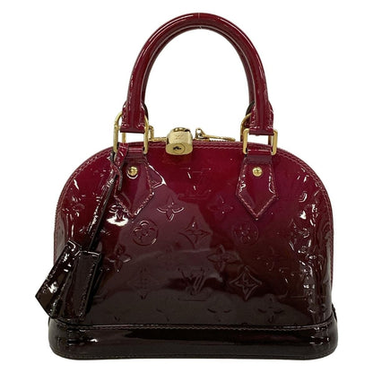 Louis Vuitton Handbag Monogram Vernis Alma BB Magenta Amarante Leather
