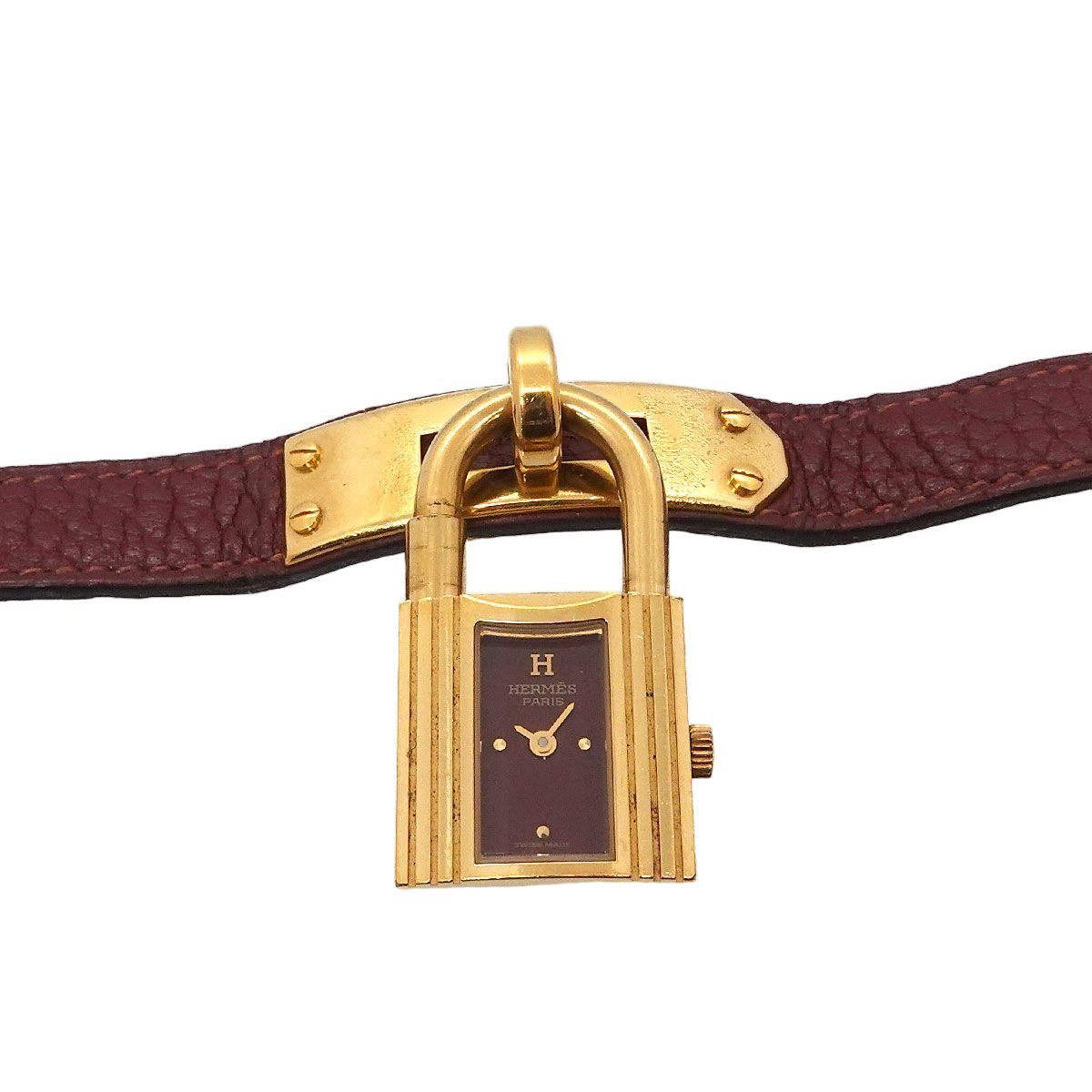 Hermes Kelly Watch Vintage Bordeaux Quartz