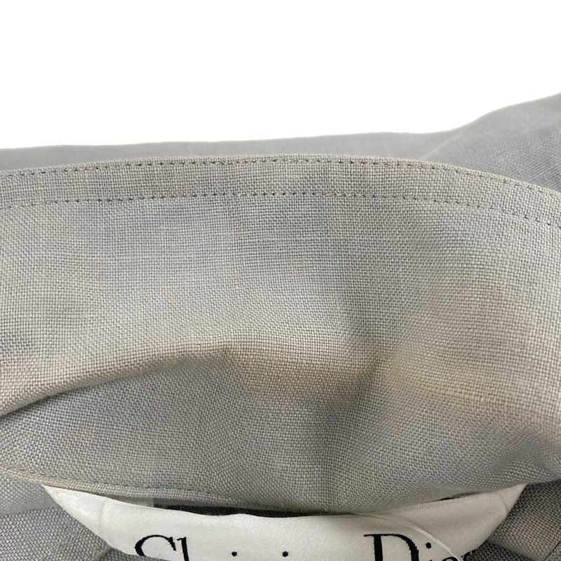 Dior/christian Dior Jacket Size M Women - Gray Long Sleeves / Linen / Spring