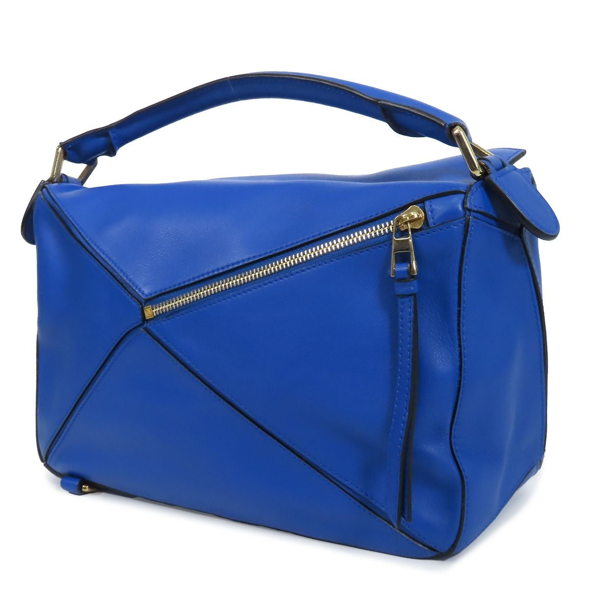 Loewe Puzzle 322.30 Royal Blue Gold Calfskin 2-Way Shoulder Bag — view 2