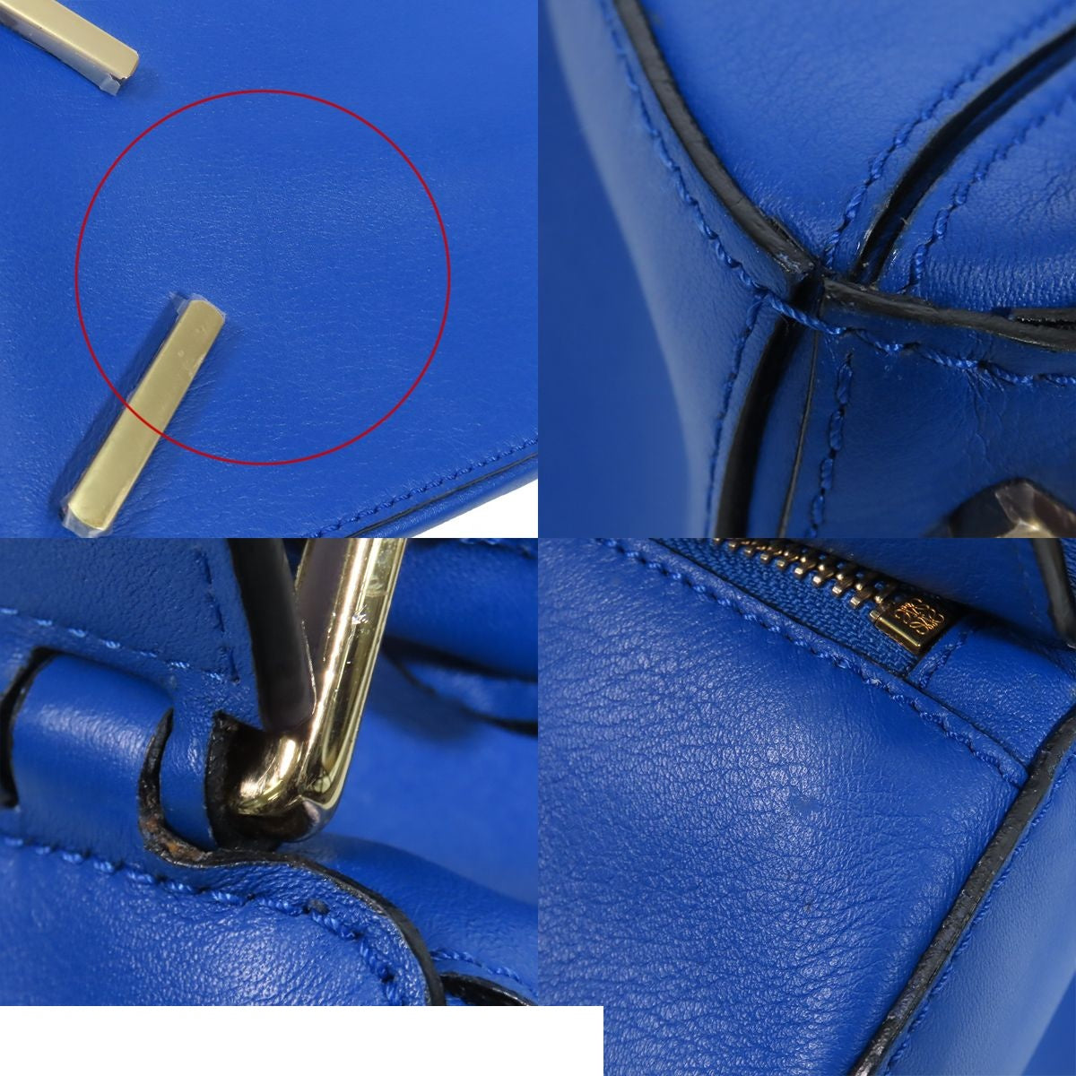 Loewe Puzzle 322.30 Royal Blue Gold Calfskin 2-Way Shoulder Bag — view 6
