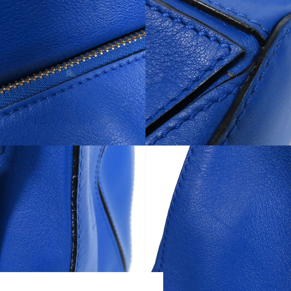 Loewe Puzzle 322.30 Royal Blue Gold Calfskin 2-Way Shoulder Bag — view 7