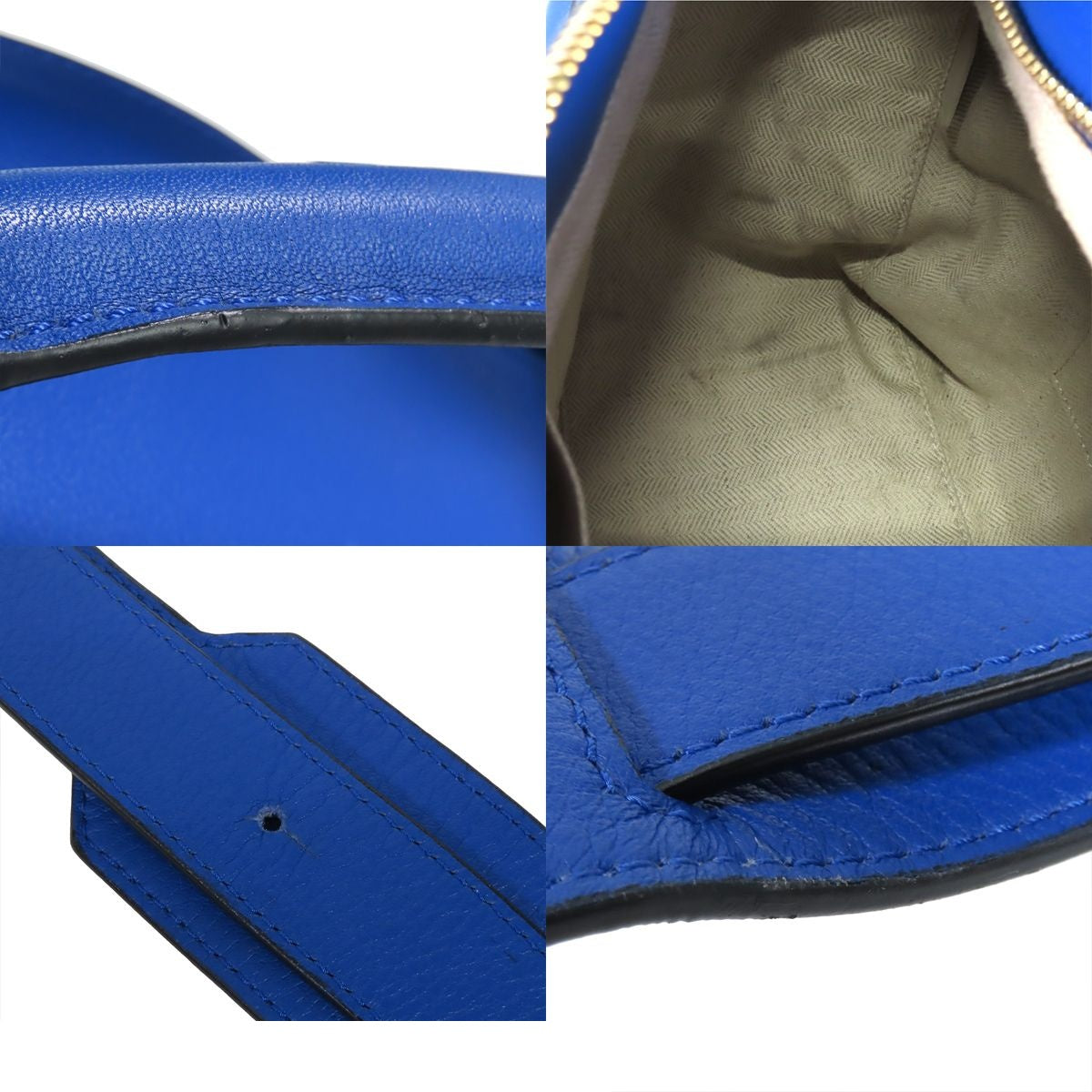 Loewe Puzzle 322.30 Royal Blue Gold Calfskin 2-Way Shoulder Bag — view 8
