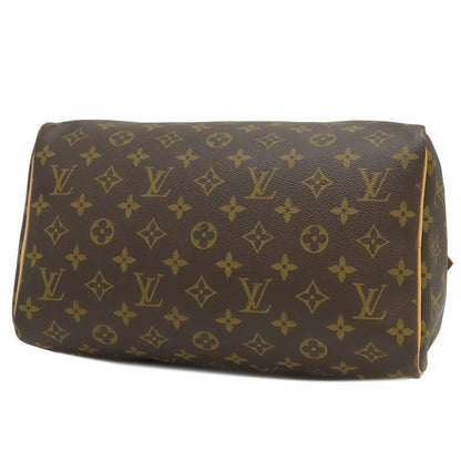 Louis Vuitton Handbag Speedy 30 Monogram Canvas Monogram Gold Hardware Brown