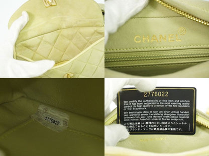 Authentic Chanel Coco Mark Tassel Shoulder Bag Pochette Suede Leather Light