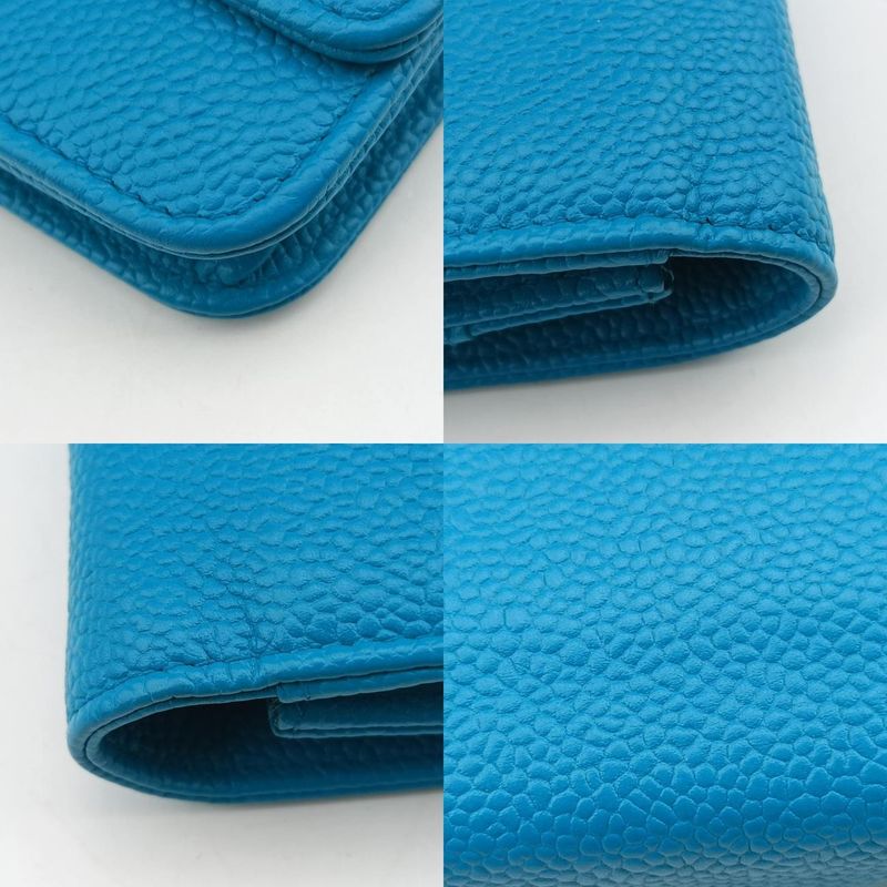 Chanel Caviar Wallet Chain Blue Leather A68872 17898763
