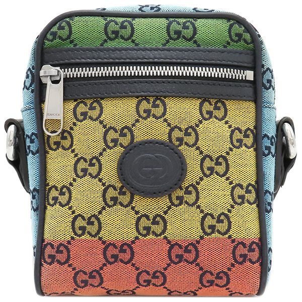 Gucci Shoulder Bag GG Mini GG Canvas Multicolor Silver Hardware 658659