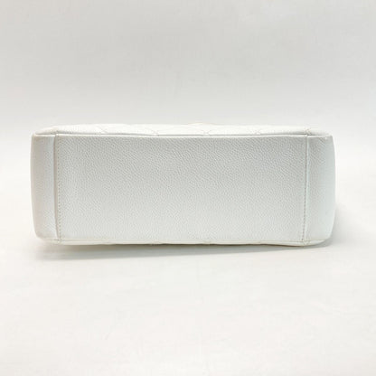 Chanel Cocomark Matelasse Pst Chain Tote Bag A50994 White Caviar Skin Gold