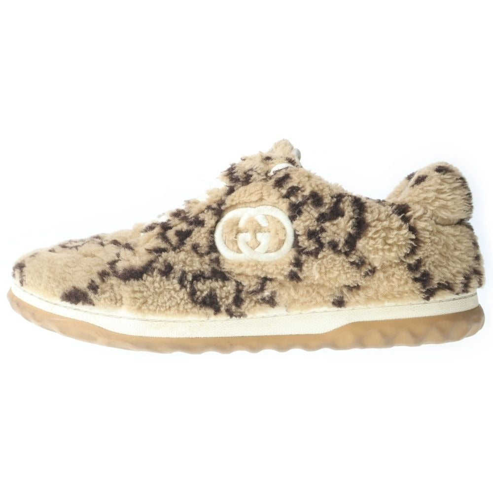 Gucci Mac 80 Sneaker GG Embroidery Low Cut Sneakers Beige
