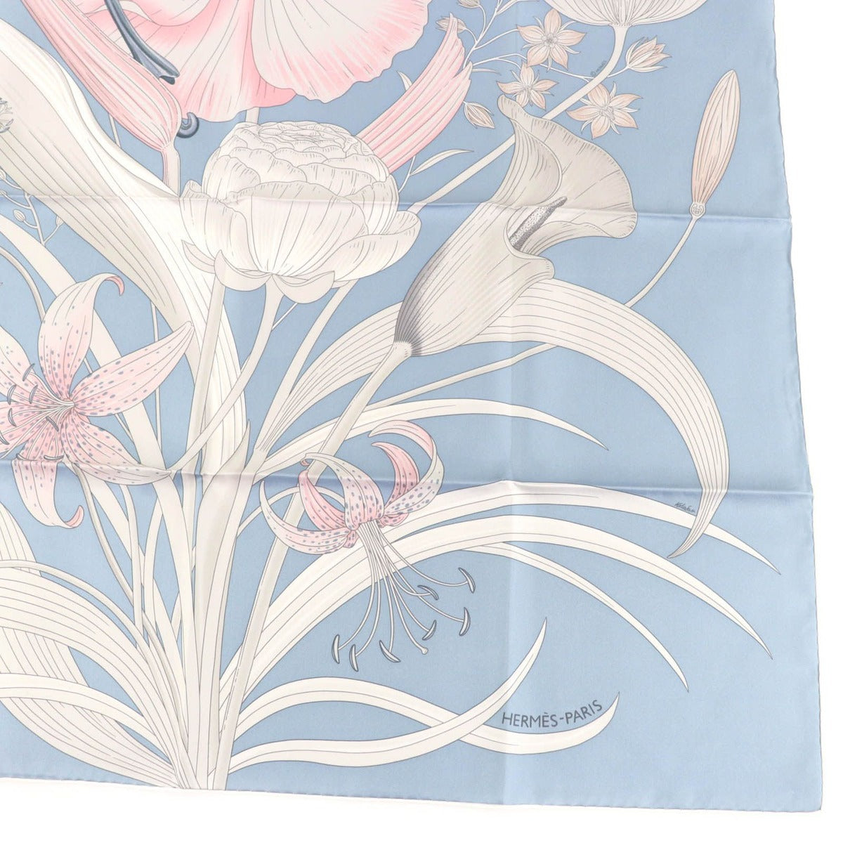 Hermes 2025 Carre 90 Bouquet Final 100% Silk Bleu — view 5