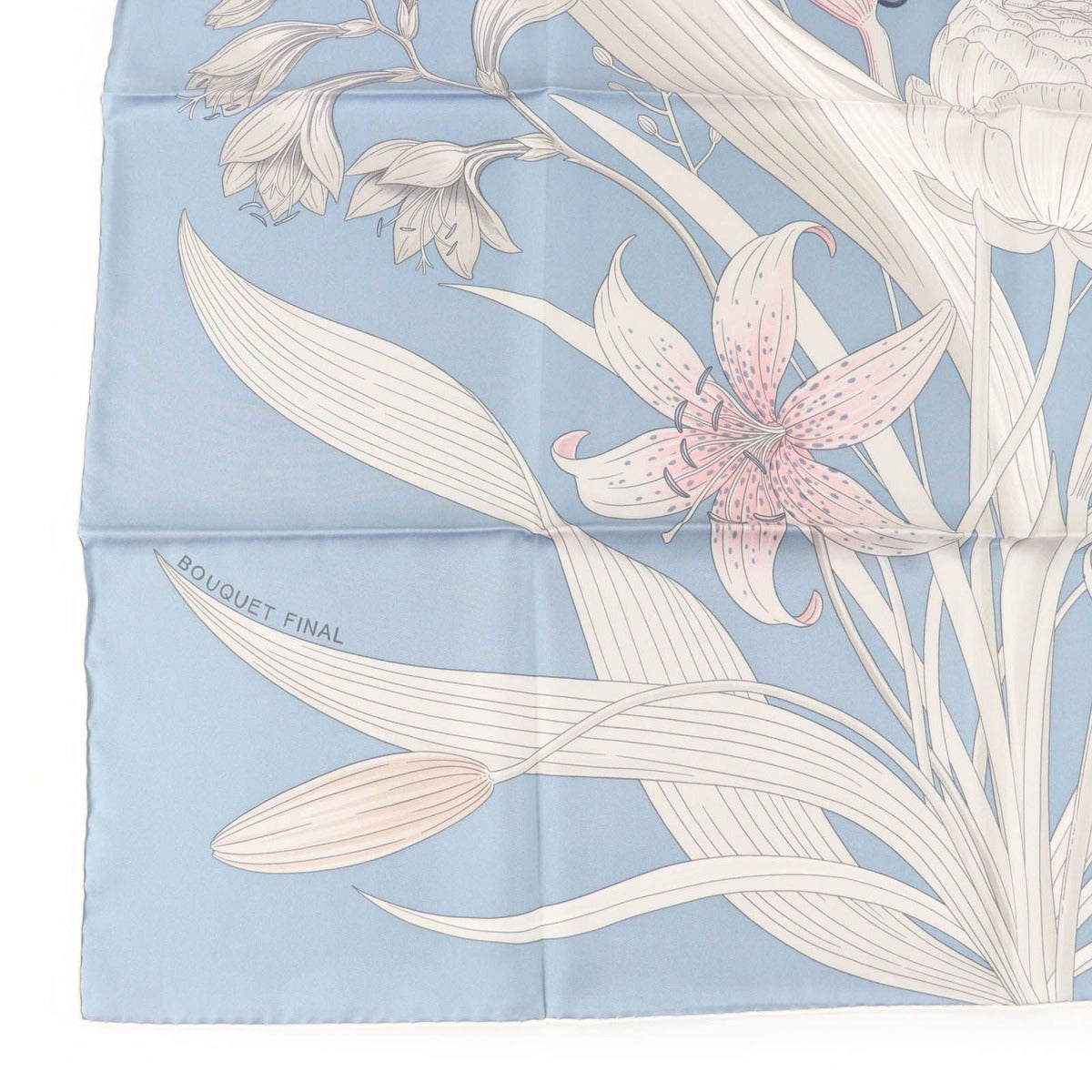 Hermes 2025 Carre 90 Bouquet Final 100% Silk Bleu — view 6