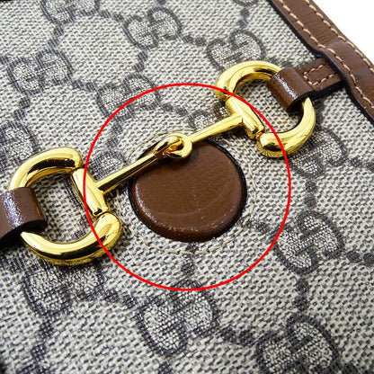 Gucci Bag Women's Brand Shoulder Bag GG Supreme Horsebit 1955 Mini Bag Beige