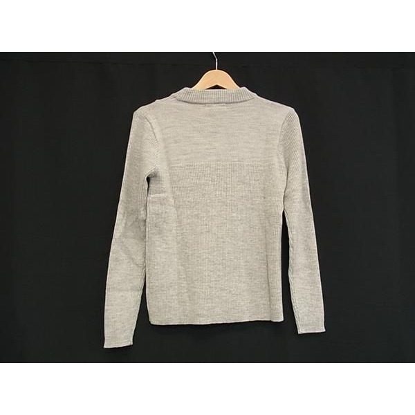 Saint Laurent Yves Wool Long Sleeve Knit Top Sweater M Gray — view 2
