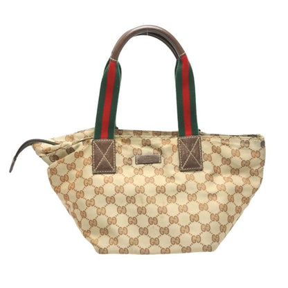 Gucci Tote Bag GG Canvas Handbag Beige