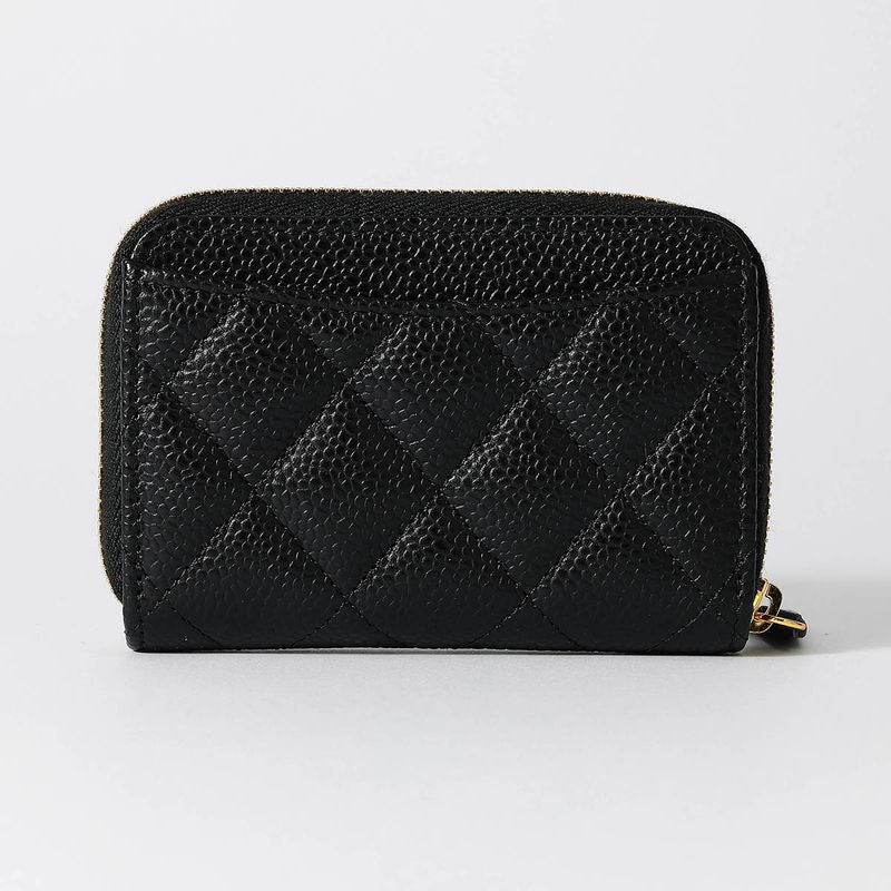 Chanel Card Case Classic ZIP COIN Purse Black