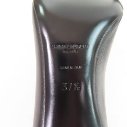 Saint Laurent Paris 480093 Pointed Toe Pin Heel Leather Pumps Black 37.5 Made