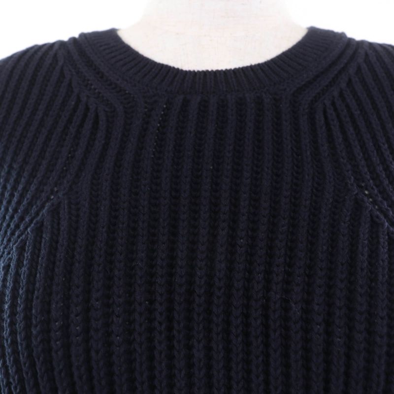Celine 2 3m87/3259 100% Cotton Phoebe Philo Chunky Knit Oversized Vest Navy XS