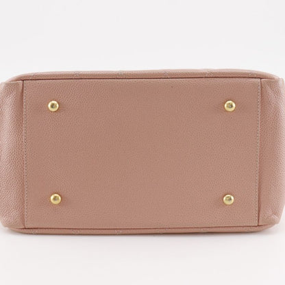 Chanel Matelasse Coco Mark Chain Tote A15688 Caviar Skin Pink Ladies Tote Bag