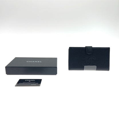Chanel Caviar Skin Coco Mark Long Wallet A13498 Black