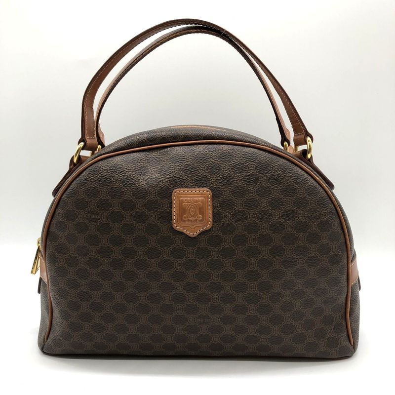 Celine MC96 Macadam Handbag Brown Pvc/leather Ladies Fashion Brand