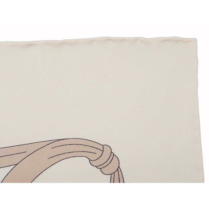 Gucci Printed Silk Scarf Ca Fly Swan 90x90 Fan Swan Bird Ribbon Ivory Multicolor