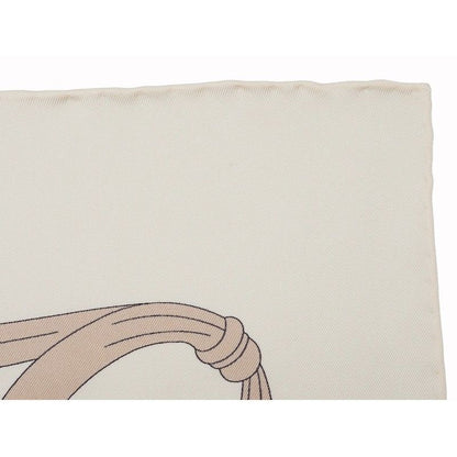 Gucci Printed Silk Scarf Ca Fly Swan 90x90 Fan Swan Bird Ribbon Ivory Multicolor