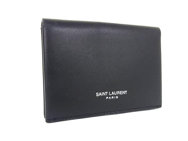 Saint Laurent Leather Card Case Card Holder Pass Case Business Card