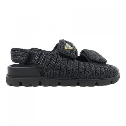 Prada Triangle Logo Crochet 1 X440 N Sandals