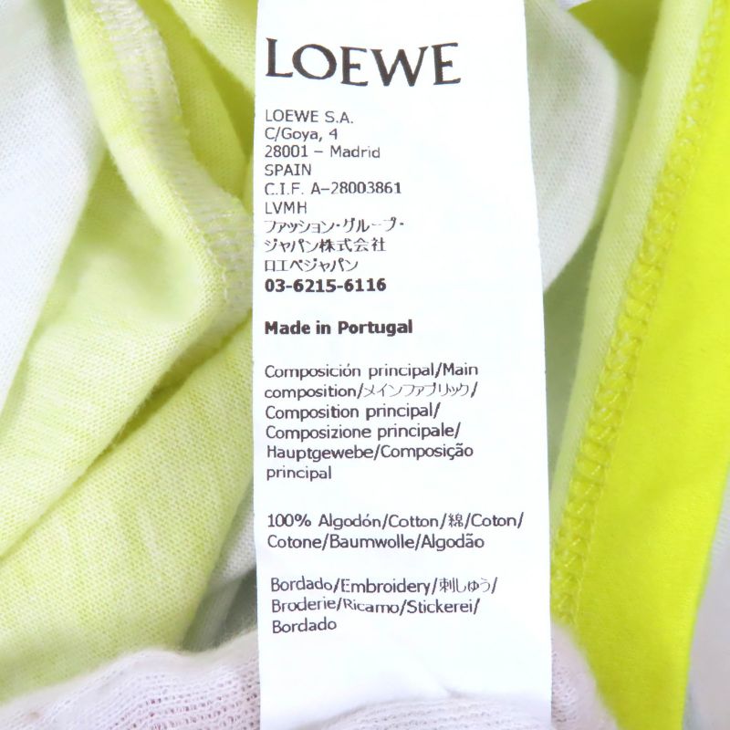 LOEWE S359y22x39 100% Cotton Anagram Embroidered Crew Neck Short Sleeve T-shirt